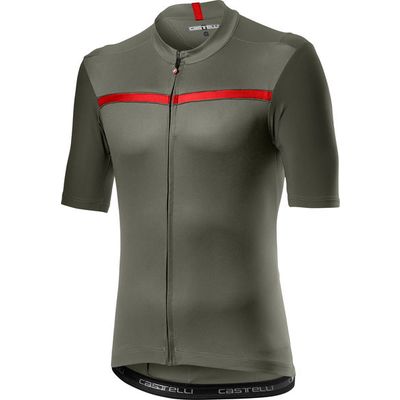 pánský cyklistický dres Castelli Unlimited, forest gray/bordeaux