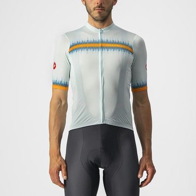 pánský cyklistický dres Castelli Grimpeur, light aqua