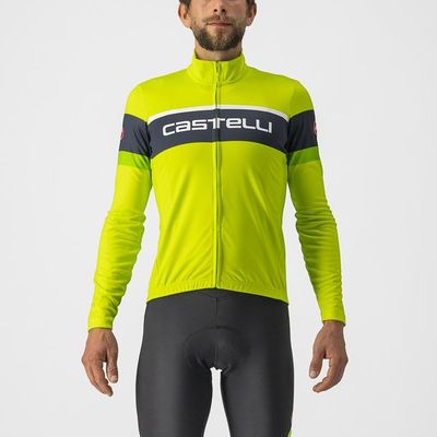 pánský cyklistický dres Castelli Passista, electric lime/savile blue-green fluo