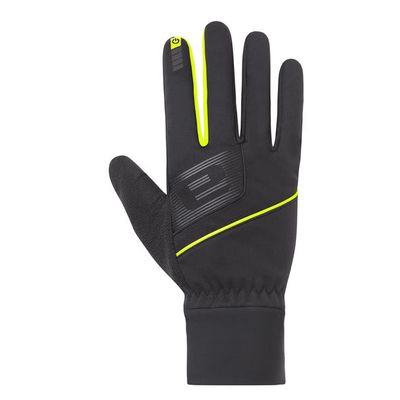 zateplené rukavice Etape Everest WS+, černá/žlutá fluo