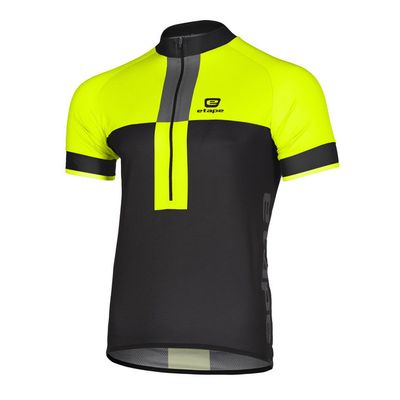 pánský cyklistický dres Etape Face, černá/žlutá fluo