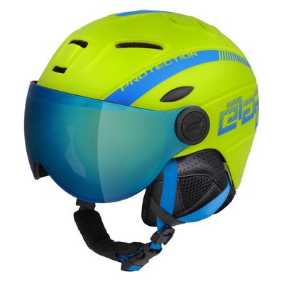 dětská lyžařská helma Rider Pro, limeta/modrá mat