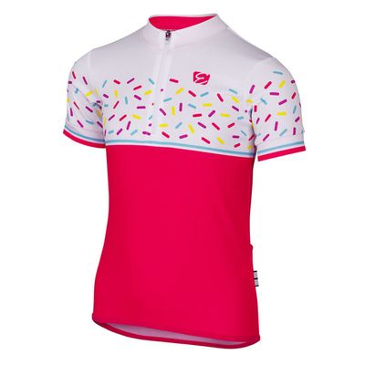 dětský cyklistický dres Etape Rio, růžová/bílá