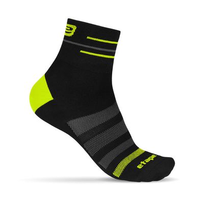ponožky Etape SOX, černá/žlutá fluo