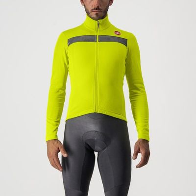 pánský cyklistický dres Castelli Puro 3, electric lime/black reflex