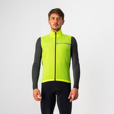 pánská vesta Castelli Squadra Stretch, yellow fluo/dark gray