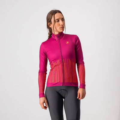 dámský cyklistický dres Castelli Sorpresa, magenta/orange