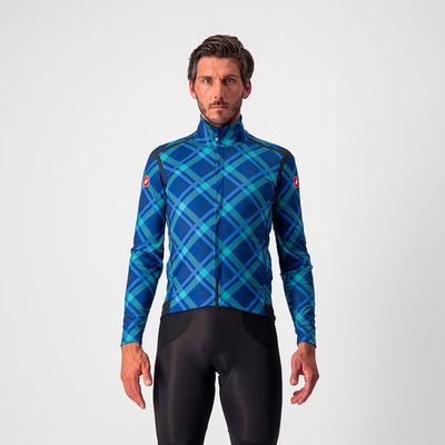 pánská bunda Castelli Perfetto RoS Long Sleeve, ocean blue/malachite green