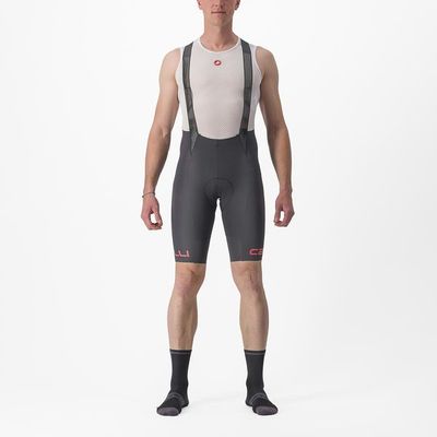 pánské cyklistické kalhoty Castelli Free Aero RC Classic, dark gray/hibiscus