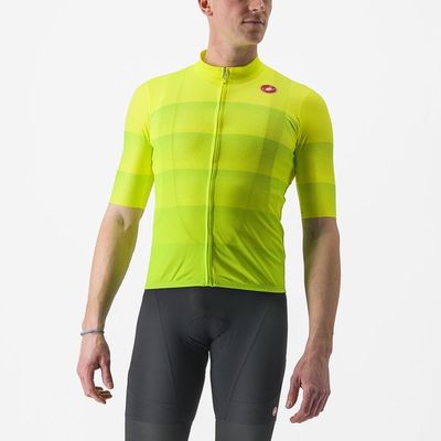 pánský cyklistický dres Castelli Livelli, yellow fluo