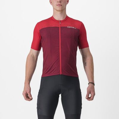 pánský cyklistický dres Castelli Unlimited Entrata, dark red/bordeaux