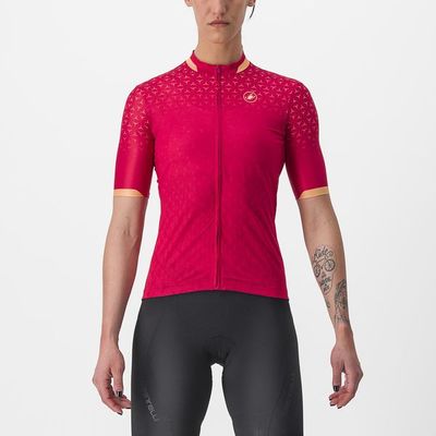 dámský cyklistický dres Castelli Pezzi, persian red