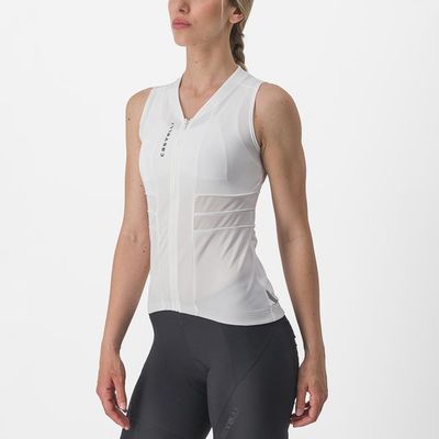 dámský cyklistický dres Castelli Anima 4, ivory/light black