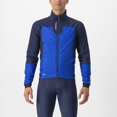 pánská cyklistická bunda Castelli Fly Thermal, vivid blue/belgian blue