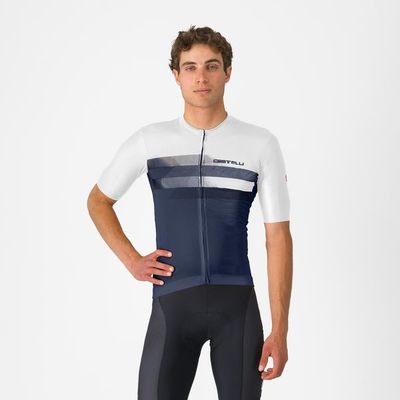 pánský cyklistický dres Castelli Simbolo, belgian blue/white