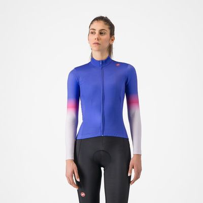 dámský cyklistický dres Castelli Corso Thermal, ultraviolet/purple