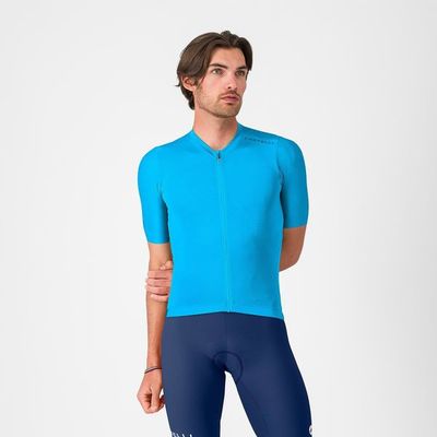 pánský cyklistický dres Castelli Espresso 2, neon cobalt