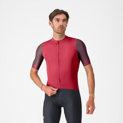 pánský cyklistický dres Castelli Prologo Lite 2, rich red/bordeaux