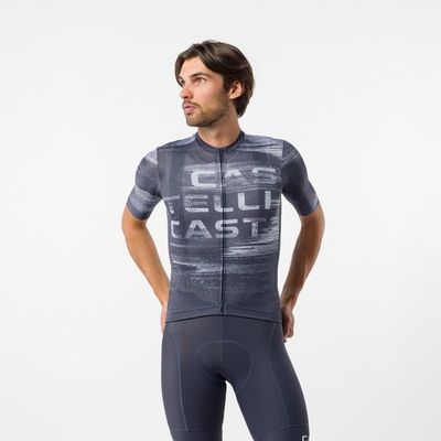 pánský cyklistický dres Castelli Stratus Logo, twilight blue