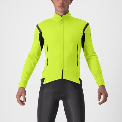 pánská bunda Castelli Perfetto RoS 2, electric lime/dark gray