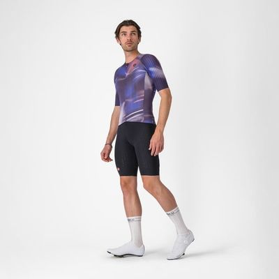 pánský cyklistický dres Castelli Aero Race 8S, night shade/rosa