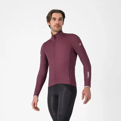 pánská cyklistická bunda Castelli Alpha 150, deep bordeaux/clay