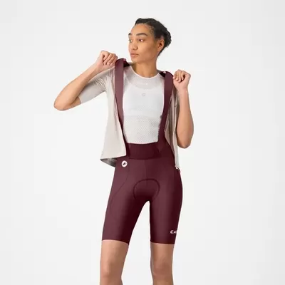 dámské cyklistické kraťasy Castelli Espresso 2 W DT, deep bordeaux