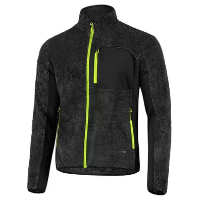 pánská mikina Etape Warmer, antracit/žlutá fluo