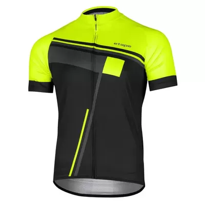 pánský cyklistický dres Etape Cube, černá/žlutá fluo