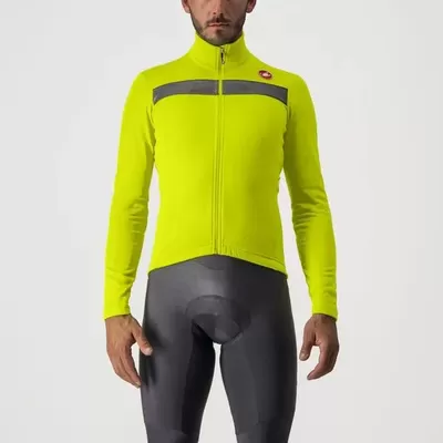 pánský cyklistický dres Castelli Puro 3, electric lime/black reflex