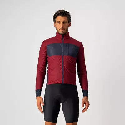 pánská bunda Castelli Unlimited Puffy, bordeaux/savile blue