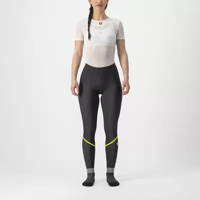 dámské cyklistické kalhoty Castelli Velocissima Thermal, black/electric lime