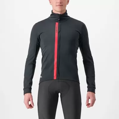 pánská cyklistická bunda Castelli Entrata, light black/red