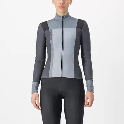 dámský cyklistický dres Castelli Unlimited W Thermal, light black/gray