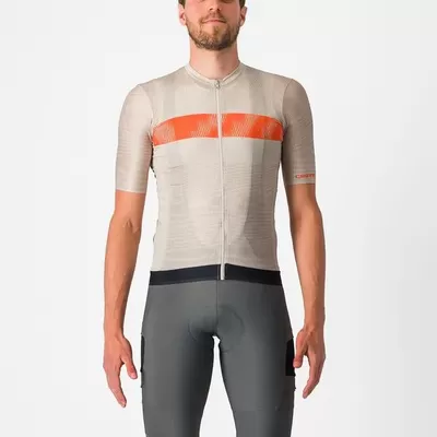 pánský cyklistický dres Unlimited Endurance, silver moon/orange rust