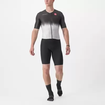 triatlonová kombinéza Castelli Sanremo Ultra Speedsuit, black/silver gray