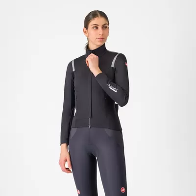 dámská cyklistická bunda Castelli Perfetto RoS 3 W, light black/black
