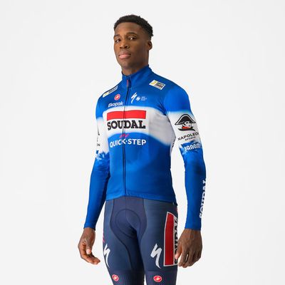 pánský cyklistický dres Castelli Pro Thermal Mid LS, chartreuse