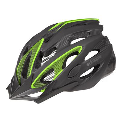 helma na kolo Etape Biker, černá/zelená mat