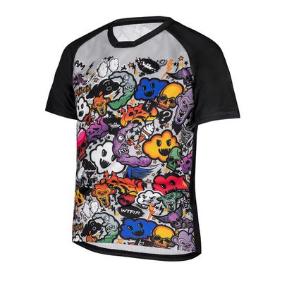 dětský volné triko Etape Boom, černá/grafika