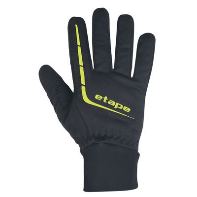 zateplené rukavice Etape Gear WS+, černá/žlutá fluo