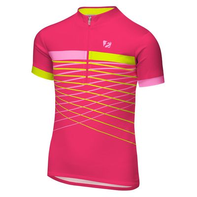 dětský cyklistický dres Etape Lucky, růžová/limeta
