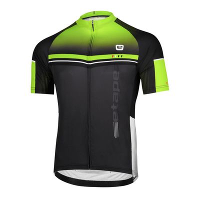 pánský cyklistický dres Etape Maestro, černá/žlutá fluo