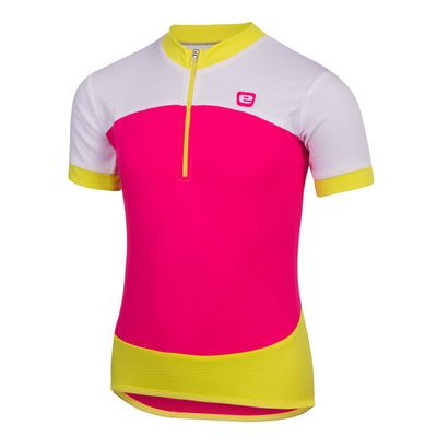 dětský cyklistický dres Etape Peddy, růžová/limeta