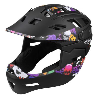 dětská sjezdová helma na kolo Etape Scudo, černá/grafika mat