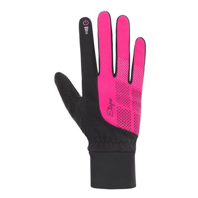 zateplené rukavice Etape Skin WS+, černá/růžová