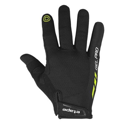 cyklistické rukavice Etape Spring+, černá/limeta